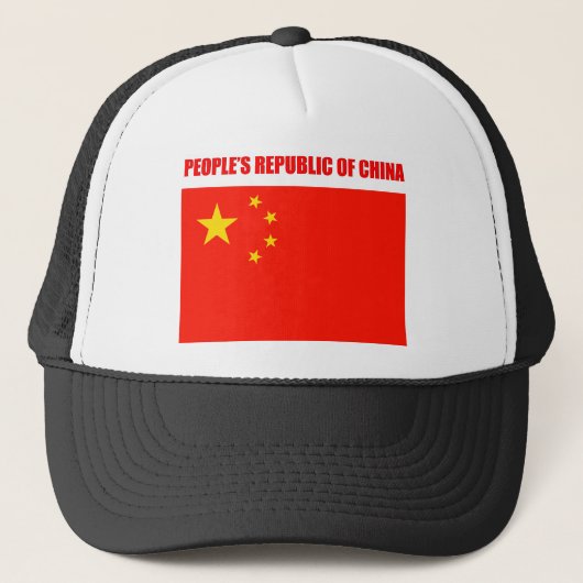 China vlag van hoge kwaliteit trucker pet (Voorkant)