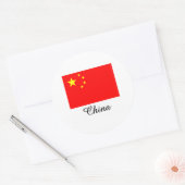 China Vlagontwerp Ronde Sticker (Envelop)