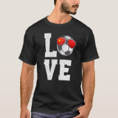 China Voetbal Liefde Chinese Fan Vlag T-shirt (Voorkant)