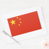 China - Volksrepubliek China - 中 华 民 和 国 Rechthoekige Sticker (Envelop)