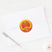 china - wapenschild klassieke ronde sticker (Envelop)