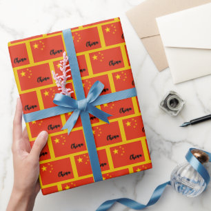 China Wrapping Paper, Chinese vlag patriottisch go Cadeaupapier