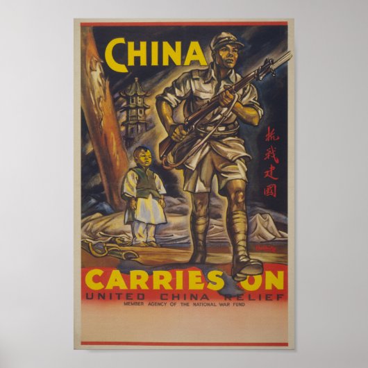 China WW2 Propaganda-Poster Poster (Voorkant)