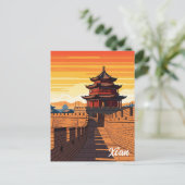 China Xi'an Reizen Briefkaart (Staand voorkant)