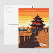 China Xi'an Reizen Briefkaart (Voorkant / Achterkant)