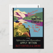 China Yangtsze vintage-poster Briefkaart (Voorkant / Achterkant)