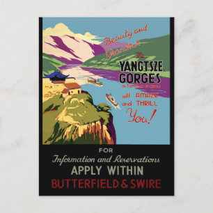 China Yangtsze vintage-poster Briefkaart
