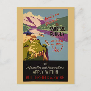  China Yangtze River Chinees reizen Briefkaart