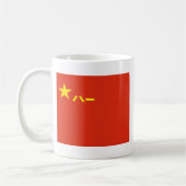 China's PLA-vlag - Chinees Emblem 中 人 军 (民, klein) Koffiemok (Links)