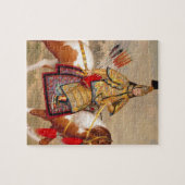 China's Qianlong Emperor 乾 帝 in Ceremonial Armor Legpuzzel (Horizontaal)