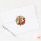 China's Qianlong keizer 乾隆帝 in ceremoniële wapenru Ronde Sticker (Envelop)