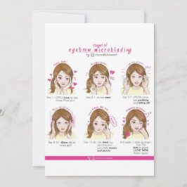 ChinatiEyebrow Microblading Aftercare Instructies Kaart