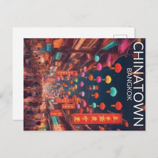 Chinatown Bangkok briefkaart (Voorkant / Achterkant)