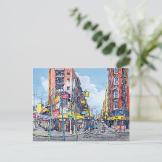 Chinatown Eldrige Street uitzicht, New York City Briefkaart (Staand voorkant)