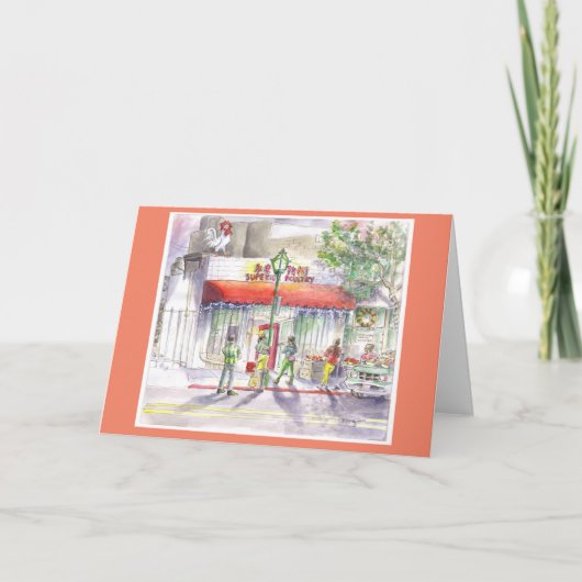 Chinatown Folding Holiday Card Feestdagen Kaart (Voorkant)
