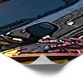 Chinatown in Bangkok Thailand - Gewijzigde foto Poster (Hoek)