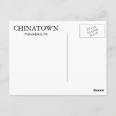 Chinatown in Philadelphia Briefkaart (Achterkant)