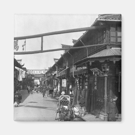 Chinatown in Shanghai, eind 19e eeuw Magneet (Voorkant)