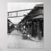 Chinatown in Shanghai, eind 19e eeuw Poster (Voorkant)