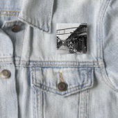 Chinatown in Shanghai, eind 19e eeuw Vierkante Button 5,1 Cm (In situ)