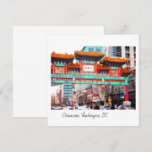 Chinatown in Washington D.C. Bedankkaart (Voorkant / Achterkant)