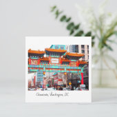 Chinatown in Washington D.C. Bedankkaart (Staand voorkant)