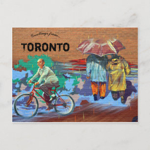 Chinatown Muurschildering Toronto Ontario Canada Briefkaart