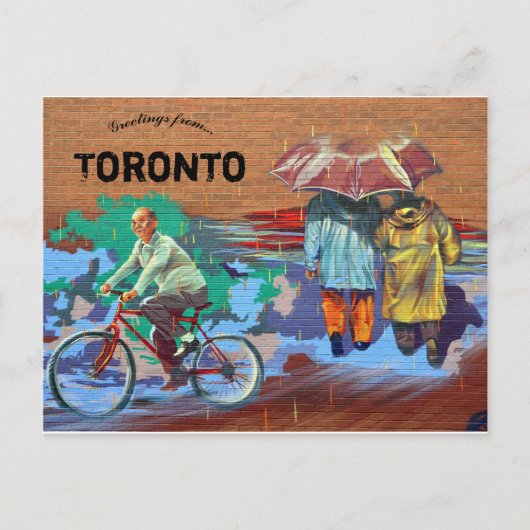 Chinatown Muurschildering Toronto Ontario Canada Briefkaart (Voorkant)