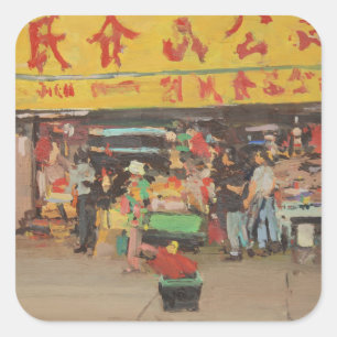 Chinatown New York 2012 Vierkante Sticker