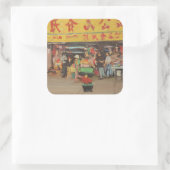 Chinatown New York 2012 Vierkante Sticker (Tas)