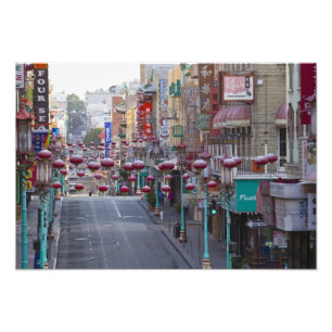 Chinatown op Grant Street in San Francisco. Foto Afdruk