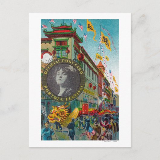 Chinatown Parade for Portola Festival Briefkaart (Voorkant)