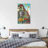 Chinatown Parade for Portola Festival Canvas Afdruk (Insitu (Slaapkamer))