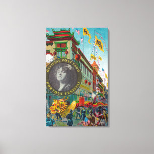 Chinatown Parade for Portola Festival Canvas Afdruk