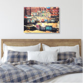 Chinatown Rooftop Graffiti Canvas Afdruk (Insitu (Slaapkamer))