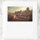 Chinatown Rooftop Graffiti Rechthoekige Sticker (Tas)