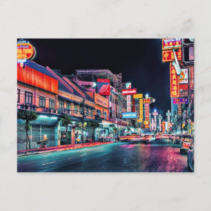 Chinatown 's nachts briefkaart