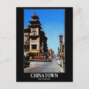 Chinatown, San Francisco, Californië, Vintage Briefkaart