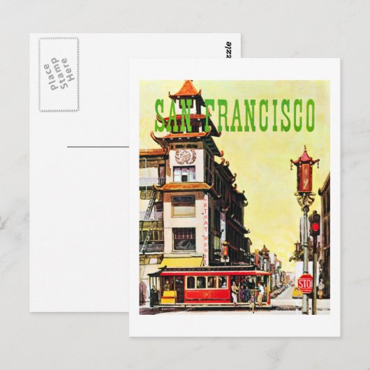  Chinatown San Francisco Travel Briefkaart (Voorkant / Achterkant)