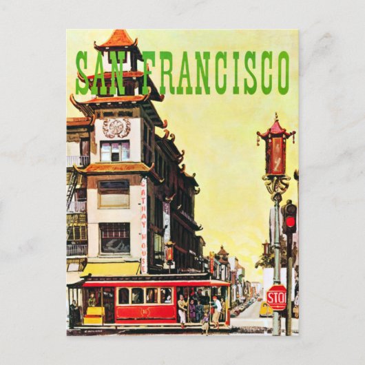  Chinatown San Francisco Travel Briefkaart (Voorkant)