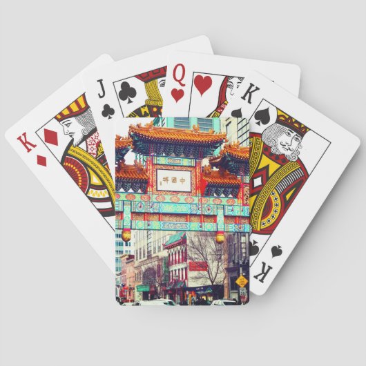 Chinatown, Washington DC. Verenigde Staten Pokerkaarten (Achterkant)