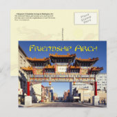 Chinatown's Friendship Archway in Washington, DC. Briefkaart (Voorkant / Achterkant)