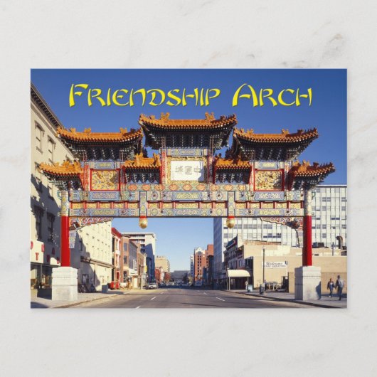 Chinatown's Friendship Archway in Washington, DC. Briefkaart (Voorkant)