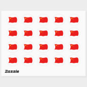Chinavlagsticker Ronde Sticker (Vel)