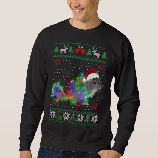 Chinchilla Animal Ugly Sweater Christmas Puppy Ani (Voorkant)