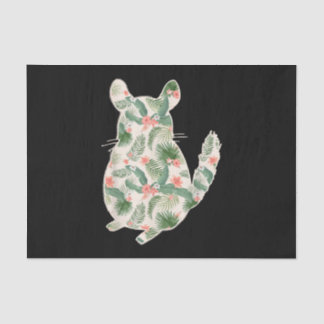 Chinchilla Bloemenmeisje Print Bloemen Hawaiiaanse Tissuepapier