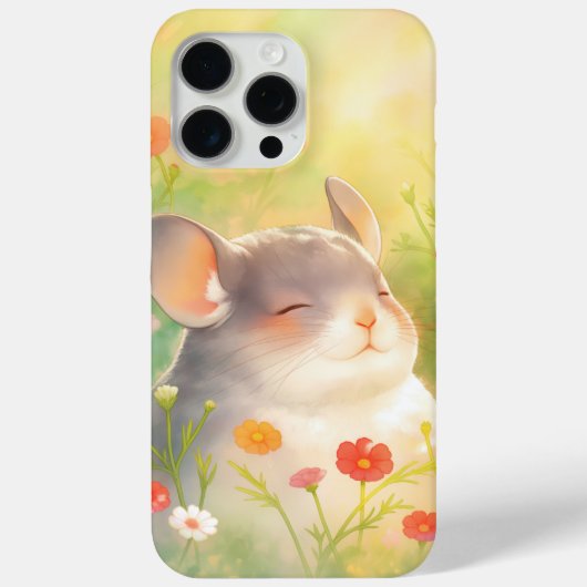 Chinchilla Bloemenoase Case-Mate iPhone Case (Achterkant)