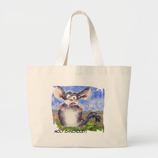 Chinchilla Cartoon Funny Canvas tas (Voorkant)