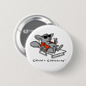 Chinchilla Chillin Button (Voorkant /achterkant)