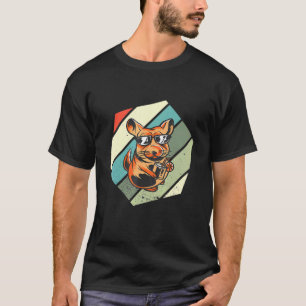 Chinchilla Chinchilla Pet Hexa Retro T-shirt